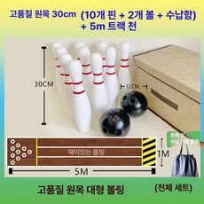 놀이세트 미니 게임 세트 실내 공굴리기 놀이 가정용, 1개, 프리미엄 원목 30cm 박스 10병 5m