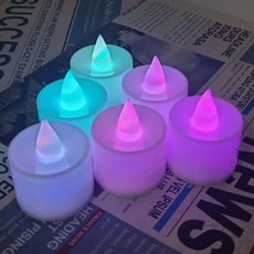 쏨숭 LED 칼라 양초 점멸 캔들 웨딩소품
