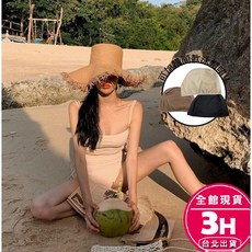 梨卡 隔日到貨 泳衣 比基尼 兩件式泳衣 保守泳衣 小胸泳衣 泳衣女 海邊 CR509【現貨24H】, 咖啡色,L(偏小47-54kg)-現貨馬上出貨