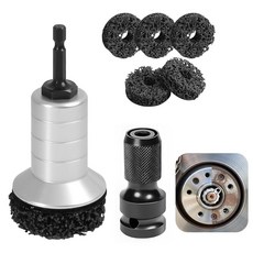 Frstem 휠 허브 클리닝 도구 브레이크 허브 및 휠 스터드에서 녹 및 페인트 제거를 위한 5개의 교체 및 연장 소켓이 있는 할로우 그라인딩 헤드 키트, Frstem 휠 허브 클리닝 도구, 브레이크 허브 및