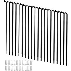 구크로 바이크 스포크스 전기 자전거 E-바이크 트라이사이클 휠 12G 2.5mm 스틸 131mm-298mm 니플 20개 포함, BLACK, 12G-298mm