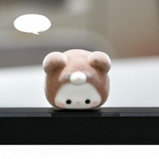 귀여운 플러피 데스크 디스플레이 소품 선물 차량악세사리 자동차 컴퓨터 장식, 1개, 리틀 베어