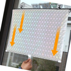 붙이는암 블라인드 암막 커튼 가림막 썬가드 도트블랙 65X125cm