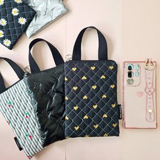 도토마리 핸드폰파우치 생리대파우치 스트립 핸들 화장품파우치 미니파우치 핸드폰가방 손목파우치 누빔 여행