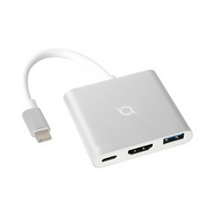 COX CTH30 3in1 멀티허브 닌텐도 스위치 미러링 케이블 닌텐도스위치1 (3포트/USB 3.0 Type C), 실버, 1개