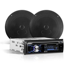BOSS Audio Systems 656BCK 자동차 스테레오 패키지 - 싱글 딘 블루투스 CD MP3 USB AM FM 라디오 16.5cm(6.5인치) 양방향 풀 레인지