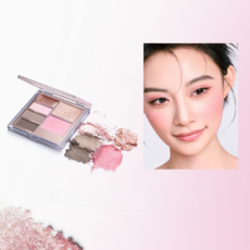 Eunarz 多色面部綜合盤 新手多用修容高光提亮腮紅眼影, mu02, 1個