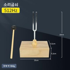 512Hz 소리굽쇠 공명 상자 치유 명상 음파 진동 교육 청력 테스트 초등과학 물리 음향 실험 기구, 1세트