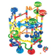 유치원생 과학원리 놀이용 구슬볼트랙 레일블럭 108P/ 입체구조물 남아 레이싱설계, 1세트