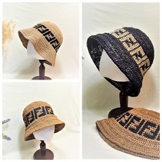 라피아 코튼 명품 벙거지 버킷햇 손뜨개 diy 동영상 패키지, [A]라피아 벙거지 버킷햇(블랙), 1개, 선택안함