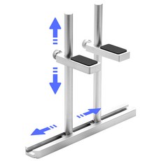 상하좌우 듀얼레일 그래픽카드 지지대 GPU 서포트, 실버, 1개