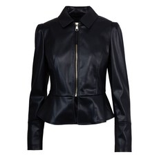 리우조 페플럼 지퍼 프런트 재킷