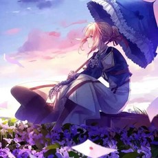 스터드드 바이올렛 에버가든 애니메이션 레트로 페인팅 프린트 거실용 벽장식 그림, 13. E23