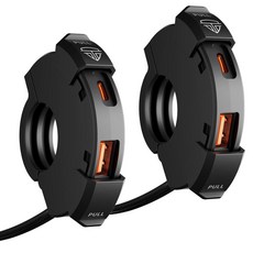 Extractme QC3 오토바이 USB 충전기 30W 빠른 자전거 디지털 카메라에 방수 핸들 장착 브래킷, 2pcs