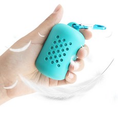 速乾硅膠運動毛巾便攜套裝 超細纖維透氣冰涼巾, 1個, 天藍色,小號40*40cm