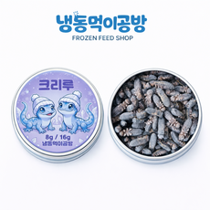 [다리 더듬이 제거] 냉동 귀뚜라미 소16g 약120마리 파충류먹이 도마뱀먹이 크레스티드게코 관상어 파충류, 1개, 16g