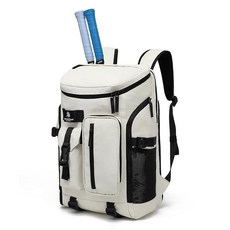 JYColofex 컬러 디자인 테니스 등산 여행 백팩 스포츠 및 피트니스를 위한 독립적인 신발 수납 공간 방수 15.6인치 컴퓨터 가방 라지 (A-) (그레이 워터 블루) 18, 아몬드 화이트