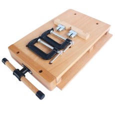 木頭仁 小型木工工作台加強版 加寬底座 實木桌 學生桌 多功能桌上木工台, 1個, 攜帶型工作台