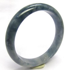 小樂 翡翠手鐲 灰藍湖水 天然A貨 (手圍18.3號 內徑57.5mm V611), 1個