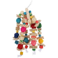 새 그네 앵무새 씹는 나무 인터랙티브 놀이터 새장 훈련용 장소, 1개, 기본