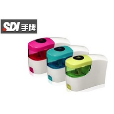 SDI 手牌 0174P 削鉛筆機 電動手動雙模式 適用圓形三角大三角鉛筆 經典耐用, 1個, 藍