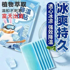 夏季必備清涼冰涼貼，學生軍訓防暑降溫冷敷貼，手機散熱貼, 冰涼貼1  下單數量2才是一袋,降溫祛熱【 數量10以上才有出貨】, 1個