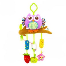 신생아 모빌 치발기 임신선물 차량용 유모차 딸랑이, 1개, 상세페이지 참고, 6. 올빼미 (보라)