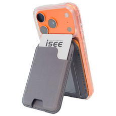 아이시(isee) 맥세이프 강력자석 각도조절 스탠드 카드지갑 (카드4장 수납), 테크우븐 블랙, 1개