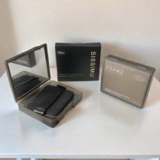 대나무 숯 특성 오일 흡수지 퍼프 쿠션 미러 케이스 / 번들거림 없이 산뜻한 페이스 유지, 5개, 100매입