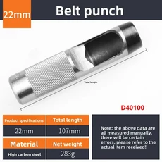 1mm-20mm 45 # 스틸 원형 홀 펀치 도구 가죽 공예 벨트 가방 의류 가죽 공예 DIY용 속이 빈 커터, 13 22mm