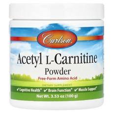 Carlson 칼슨 아세틸 L-카르니틴 파우더 100g 카르니틴 보충제, 120g, 1