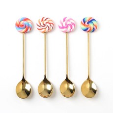 직코몰 달콤 롤리팝 티스푼 4P세트 롱티스푼