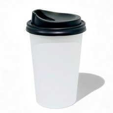 [세트] 국내생산 13온스종이컵 화이트칼라100개+뚜껑100개세트/테이크아웃/카페커피컵, 13oz 화이트컵100개+10/13롱타공 블랙100개, 1개