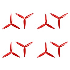 4 쌍 7040 7x4x3 3 블레이드 PC 프로펠러 CW+CCW 용 RC FPV 프리 스타일 7 인치 장거리 드론 DIY 부품, 빨간색