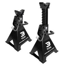 Torin AT43202B 스틸 잭 스탠드: 3톤6 000파운드 용량 블랙 1쌍 176754, Wide Base