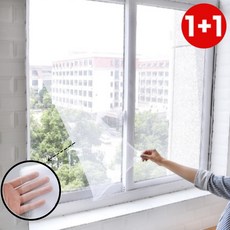 집공감 붙이는 창문 방충망 셀프 설치 모기장 초미세 먼지 모기 방충망 교체용, 화이트(1+1)