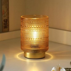 침대 옆/책장/커피 테이블 장식용 타이머가 있는 배터리 작동 장식 램프 무선 소형 액센트 테이블 램프 나이트 스탠드/기숙사/사무실 칸막이/입구 장식용 LED 따뜻한 전구 포, 골든 앰버 1팩