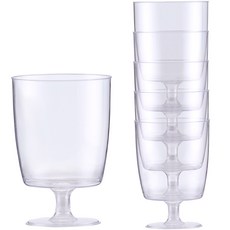 [데일리굿] 캠핑 피크닉 파티 모던 플라스틱 와인잔 10개, 210ml, 1개입