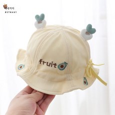 신생아 얇은 버킷햇 봄가을 아기햇빛차단 모자 귀여운 여름용 통기성 베이비햇 잡화 신생아보넷 모자