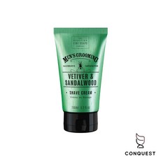 【CONQUEST】英國 The Scottish Fine Soaps Company 刮鬍膏 刮鬍泡 檀木香根草，綿密泡沫減少摩擦，滋潤保濕，展現紳士品味, 1個, 150ml