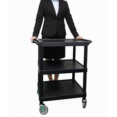 업소용 서빙카트 운반카트 3단카트 식당카트(우리주방), 회색(M), 1개, 400x570x840