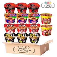 [간식팩토리] 신라면3+튀김3+육개장3+김치3+진매2 대컵 14개, 1개