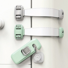 잠금장치 서랍 잠금 슬라이드락 문열림방지 캐비닛 잠금 5개입, 5개, 클립형 그레이