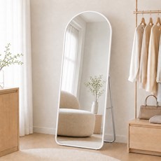 내일내꺼 스탠드 벽걸이 전신거울 2in1 슬림 드레스룸 현관, 아치형-화이트 WHITE 아치형-화이트 WHITE