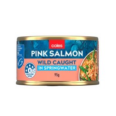 콜스 연어 통조림 캔 Coles Salmon Springwater, 1개, 95g