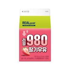 리얼 980 딸기우유, 7개, 300ml