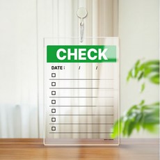 CHECK4 걸이형 아크릴 메모보드 알림 게시판 210x300mm 투명판, 상세페이지 참조