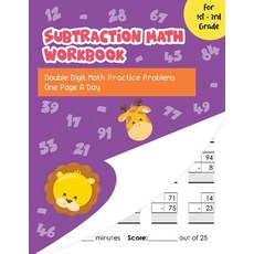 Subtraction Math Workbook: Double Digit Math Practice Problems One Page A Day for 1st - 3rd Grade Paperback, Independently Published, English, 9798612566373