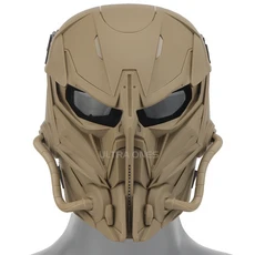 전술 풀 페이스 마스크 할로윈 가장 무도회 코스프레 머리 착용 마스크 전쟁 게임 장비 사냥 Airsoft 페인트 볼, tan