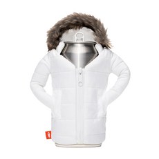 Puffin - The Pahka Parka - 단열 355ml(12온스) 캔 쿨러 I 맥주 병 및 소다 캔 단열재 음료와 음료를 차갑게 유지 - 블랙, 샌디 화이트